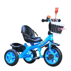 Tricicleta cu pedale pentru copii 2-5 ani, Albastra - 
