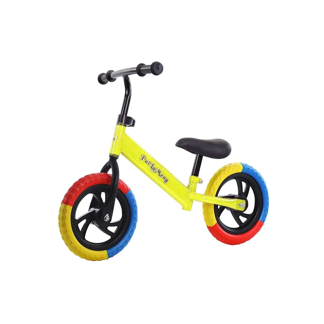 Bicicleta de echilibru fara pedale, 2 - 5 ani, Galben, Roti in 3 culori - Bicicleta de echilibru fara pedale, 2 - 5 ani, Galben, Roti in 3 culori