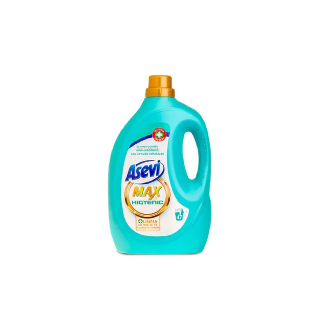 Detergent igienizant pentru rufe, Asevi Max Higiene, flacon 2.7 litri, 50 spalari - 