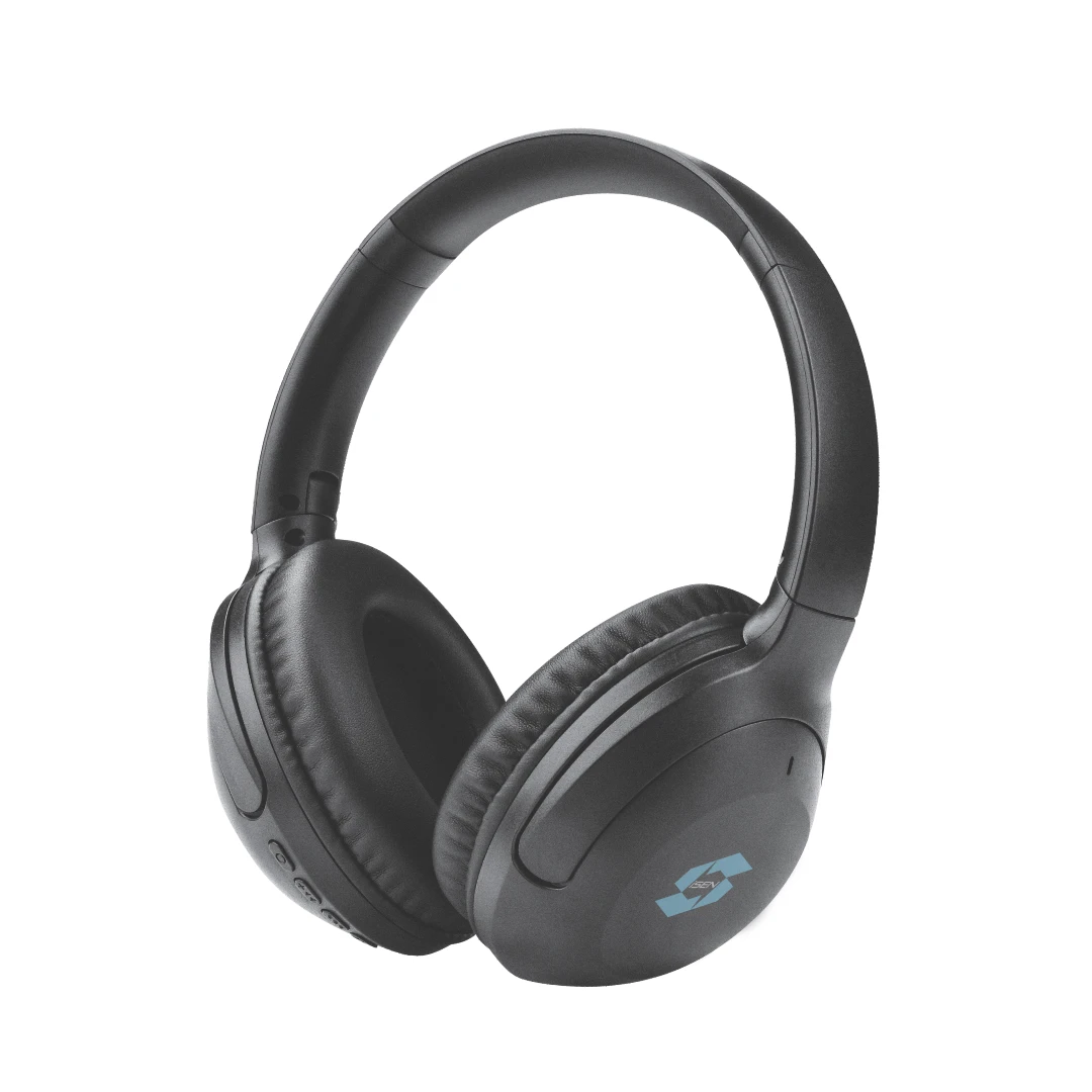 Casti wireless over-ear pliabile iSEN HL2, Negru, Bluetooth v5.3, Microfon incorporat, ANC (active noise cancelling), Bas stereo, 300mAh - 