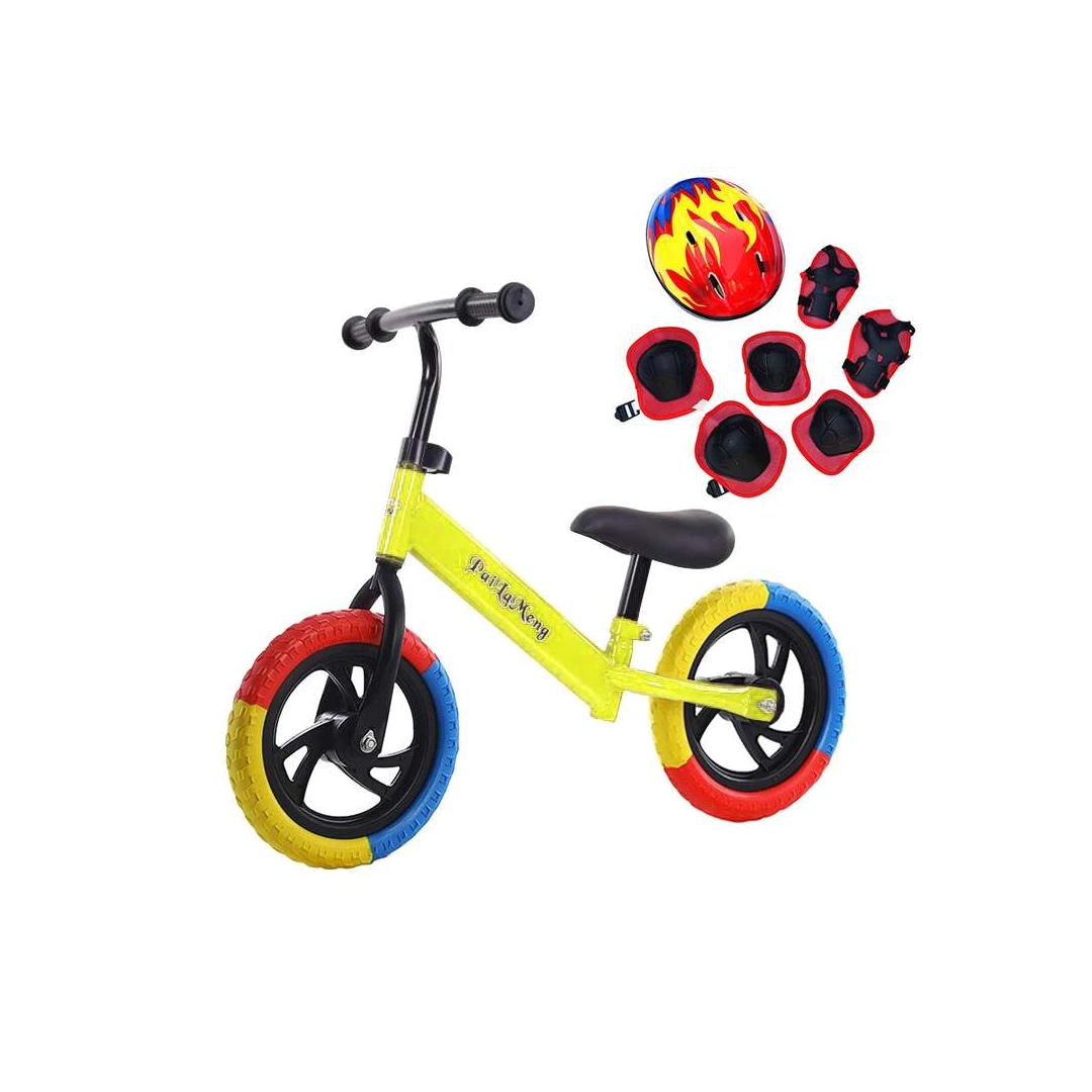 Bicicleta echilibru fara pedale, 2-5 ani, Galben, Roti in 3 culori, Echipament - Bicicleta echilibru fara pedale, 2-5 ani, Galben, Roti in 3 culori, Echipament