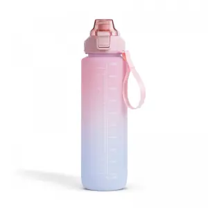 Sticlă de apă sport - 1L - opal - gradient roz-albastru - 