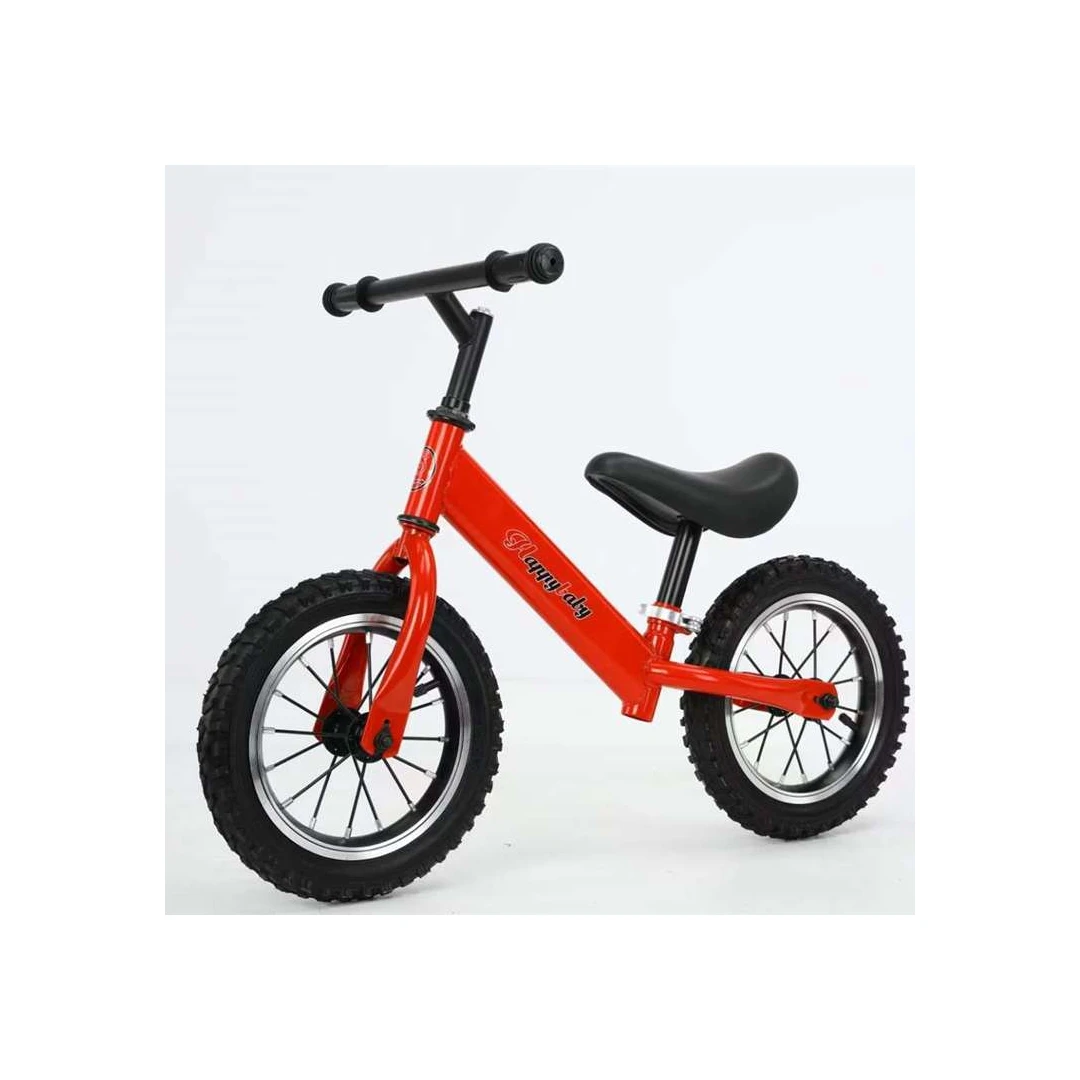Bicicleta fara pedale, 12", Antrenament echilbru, 2 - 5 ani, Rosu, Roti cauciuc - 
