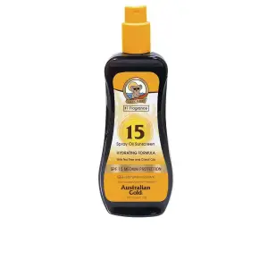 Ulei de corp autobronzant cu protectie solara, Australian Gold Sunscreen spray oil hydrating formula SPF15, 237 ml - 
