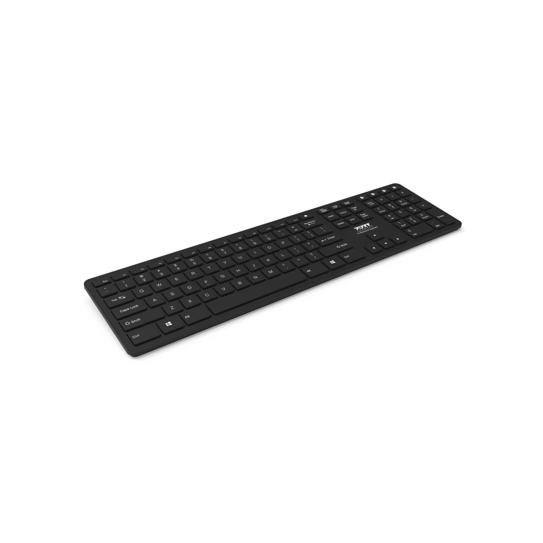 Tastatura office Port Designs Bluetooth, layout FR, 109 taste, Negru - 