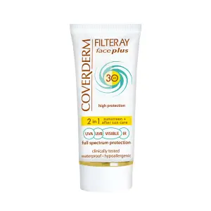 Filteray Face Plus Spf 30 Dry/Sensitive, fara nuanta, 50 ml, Coverderm - 