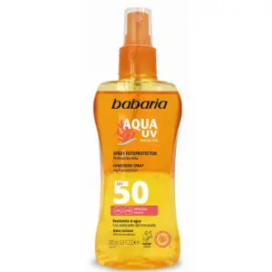 Spray pentru corp cu factor de protectie SPF 50 Aqua UV, 200 ml, Babaria - 