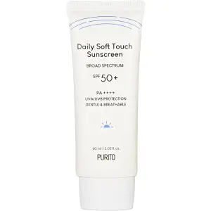 Crema de fata cu protectie solara SPF 50+ Daily Soft Touch, 60 ml, Purito - 