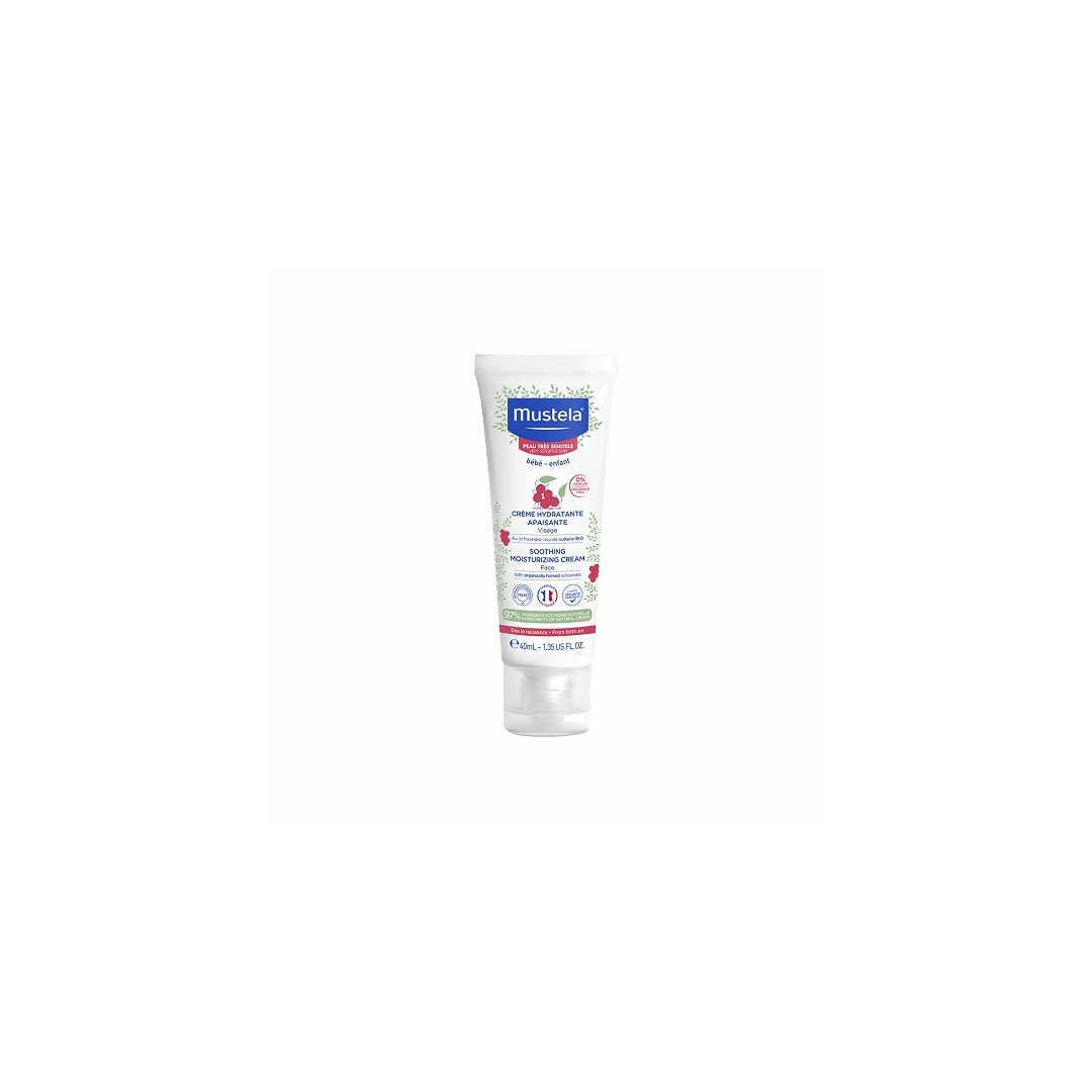 Crema hidratanta calmanta pentru piele sensibila, + 0 luni, 40 ml, Mustela - 