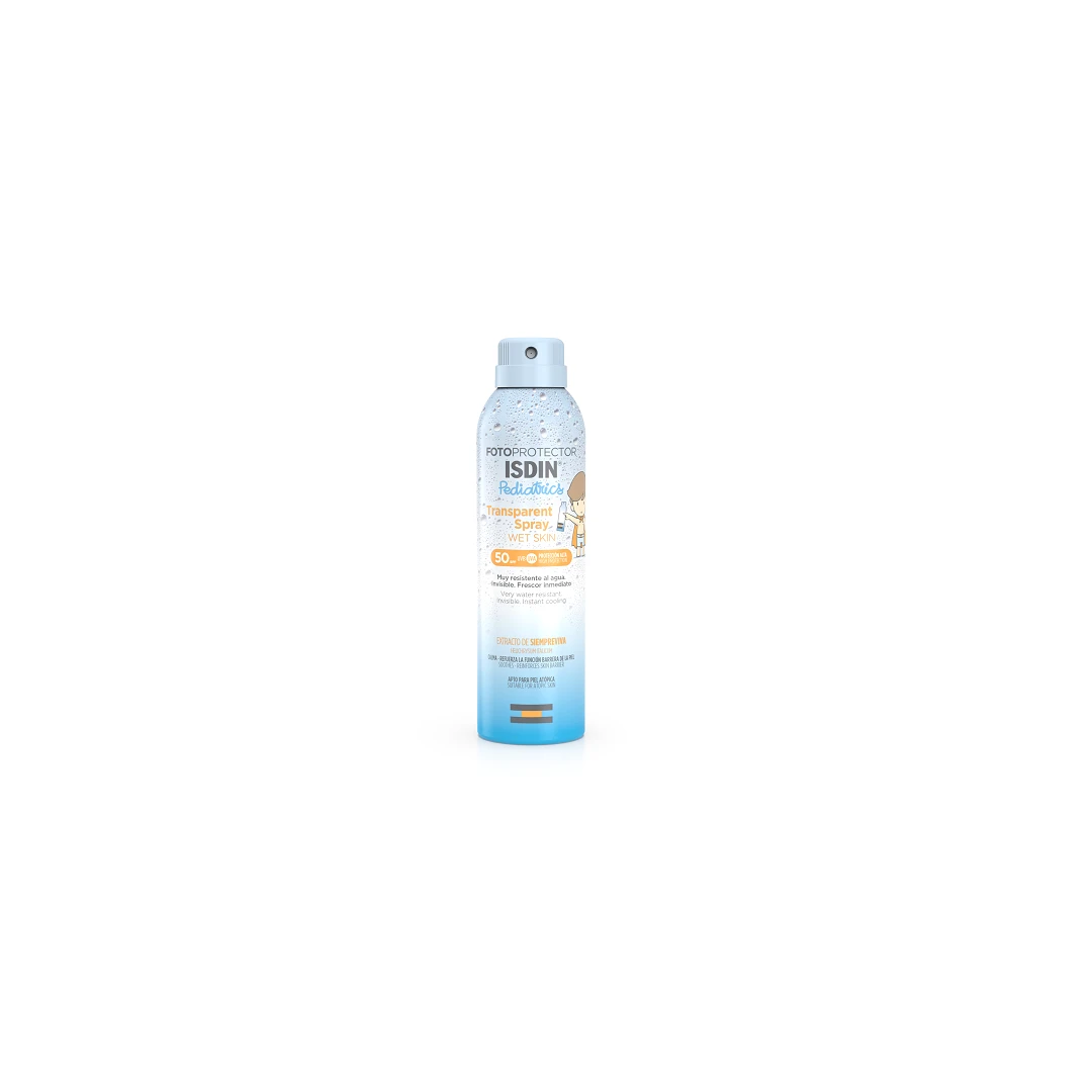 Spray transparent Wet Skin pentru copii, SPF50, 250 ml, ISDIN Pediatrics - 