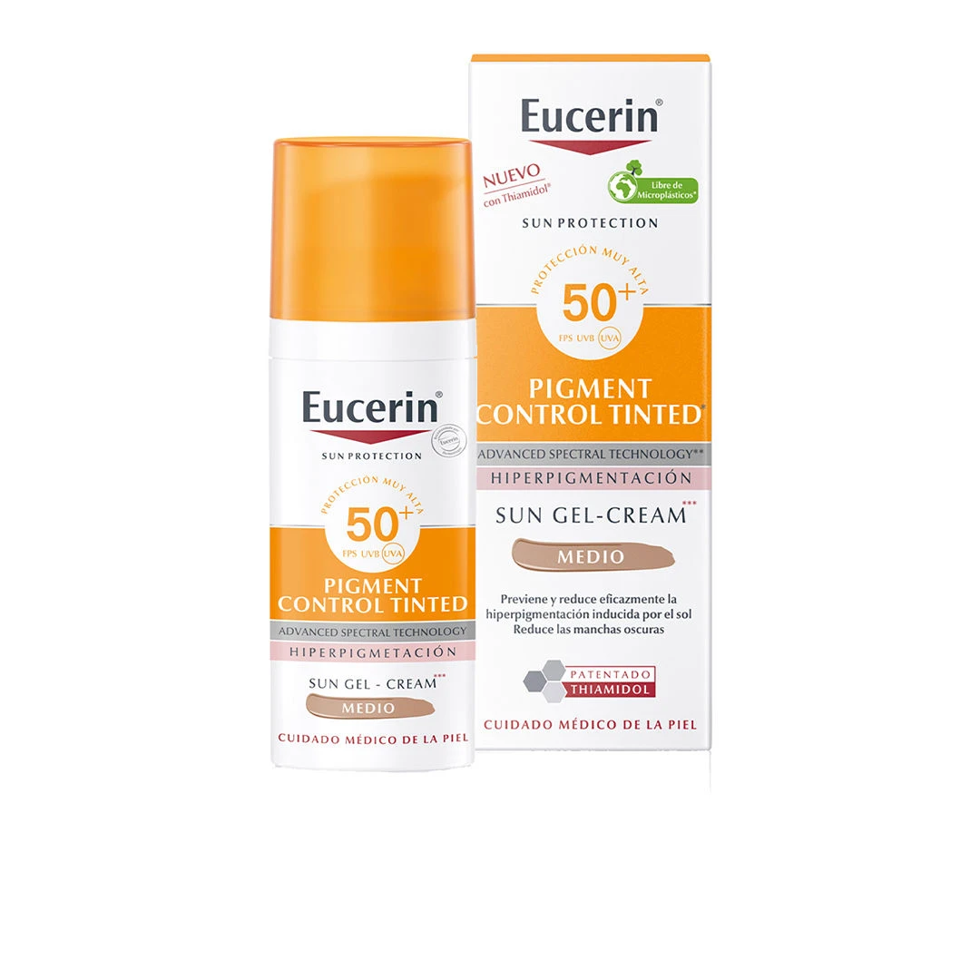 Emulsie protectoare impotriva hiper-pigmentarii tenului SPF 50+ Sun Protection, 50 ml, Medium, Eucerin - 