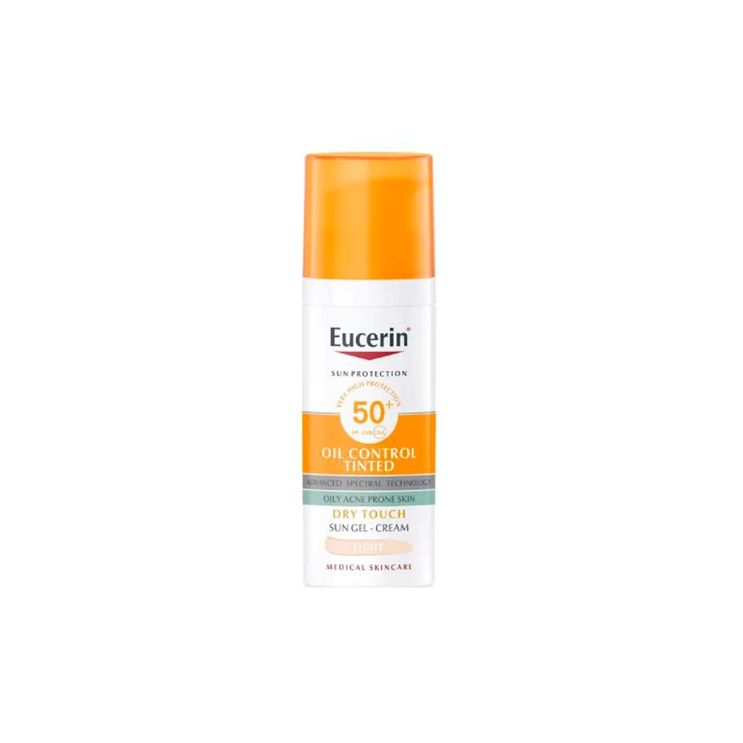 Crema gel cu protectie solara SPF 50+ Sun Protection, 50 ml, nuanta Light, Eucerin - 