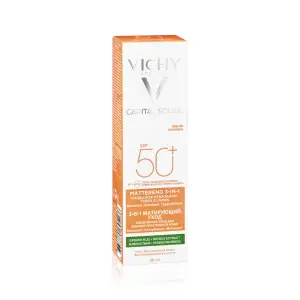 Crema matifianta anti-stralucire 3 in1 cu SPF50 Capital Soleil, 50 ml, Vichy - 