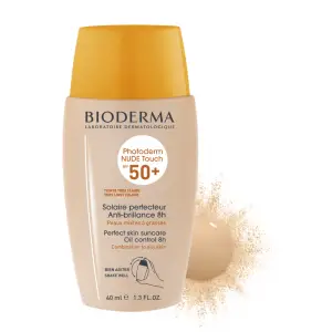 Fluid crema pentru piele mixta si grasa Photoderm Nude Touch SPF 50+ Deschis, 40 ml, Bioderma - 