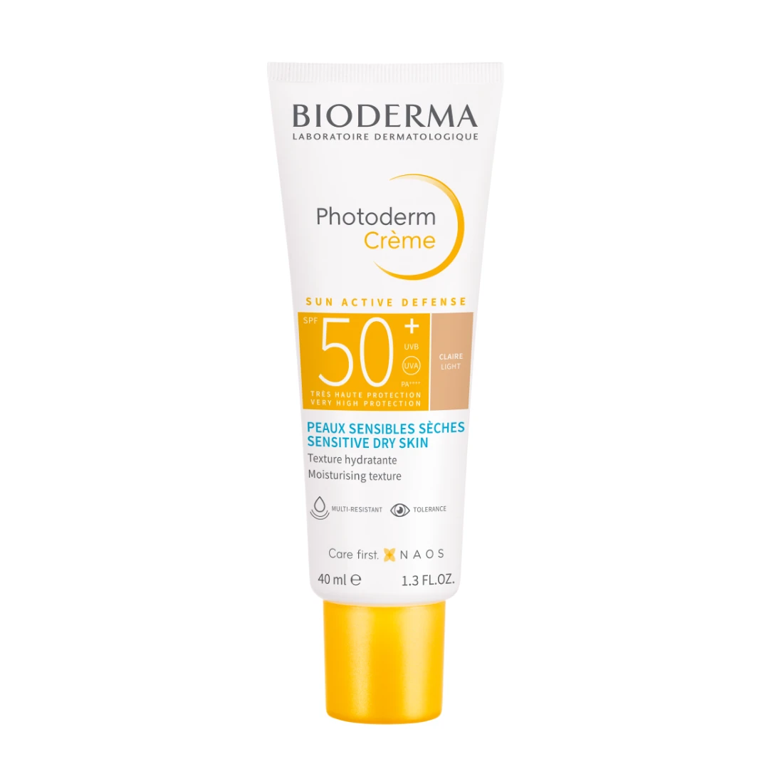 Crema protectie solara coloranta SPF 50+ Photoderm Creme, Nuanta Light, 40 ml, Bioderma - 