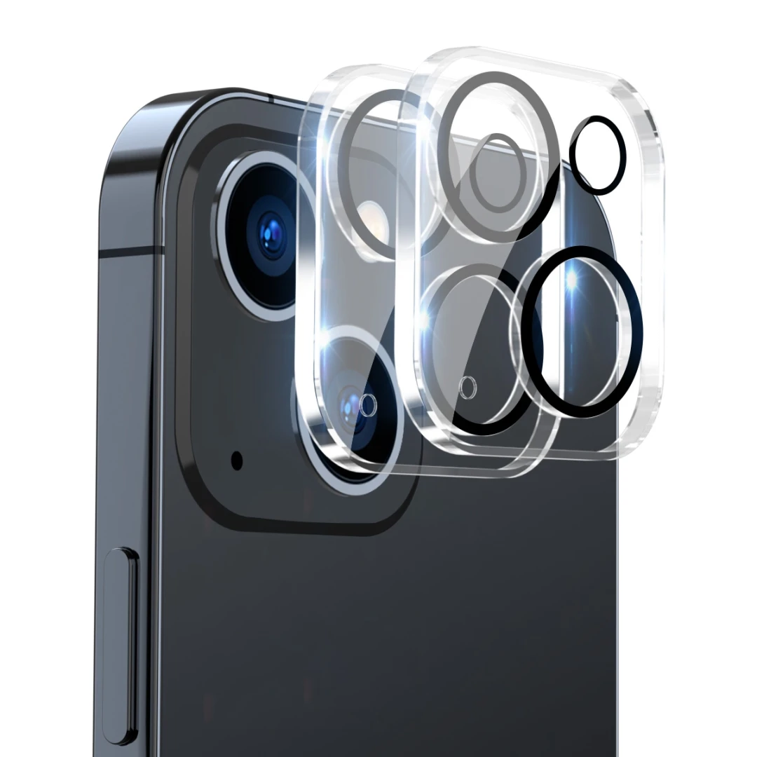 Set 2 Folii Protectie ENKAY pentru Iphone 14 / 14 Plus Max Extra Full Sticla Securizata 9H Camera spate Ultra Transparenta - 