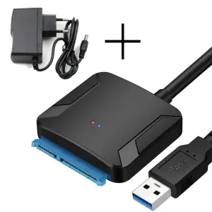 Set Adaptor SATA la USB 3.0 si Alimentator 2A, conectarea SSD / HDD de 2,5 / 3,5 inch - 