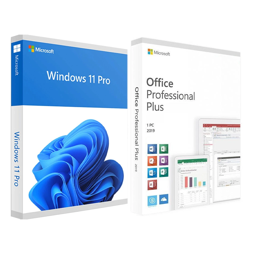 Windows 11 Professional, 64 bit, Retail + Office 2019 Professional Plus, ISO Retail, licente digitale - 