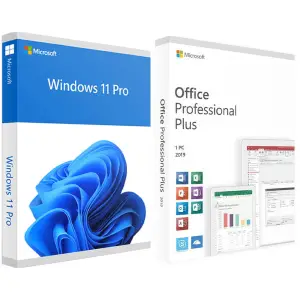Windows 11 Professional, 64 bit, Retail + Office 2019 Professional Plus, ISO Retail, licente digitale - 