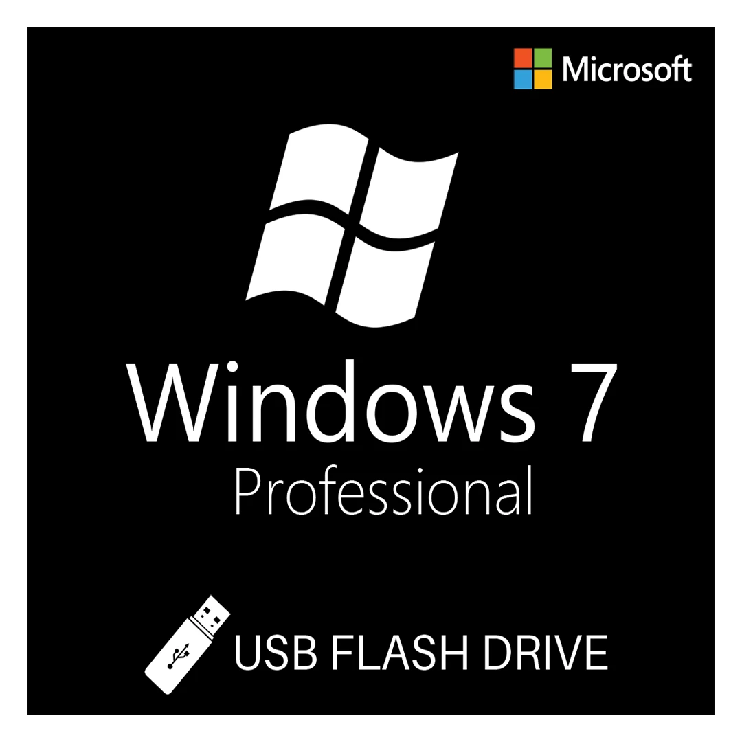 Windows 7 Pro, 32/64 bit, Multilanguage, OEM, USB - 