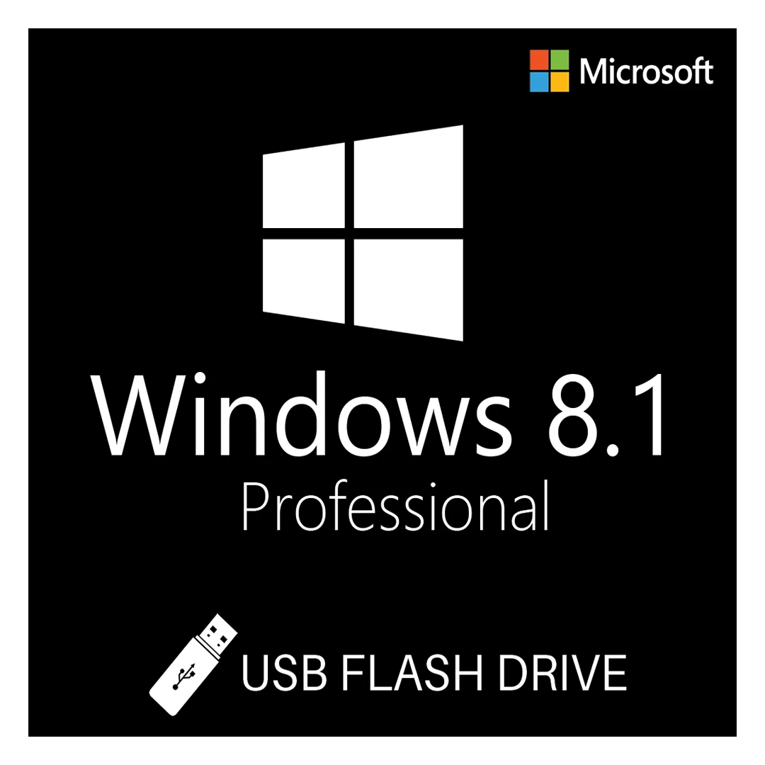 Windows 8.1 Pro, 32 bit, Multilanguage, Retail, USB - 