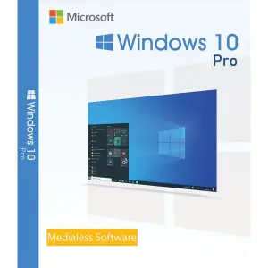 Windows 10 Pro, 32/64 bit, Multilanguage, Retail, Medialess - 