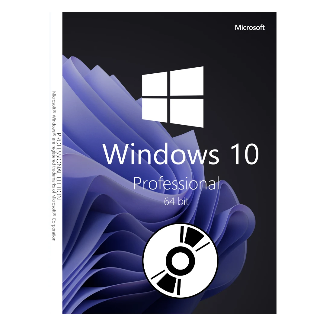 Windows 10 Pro, 64 bit, Multilanguage, Retail, DVD - 