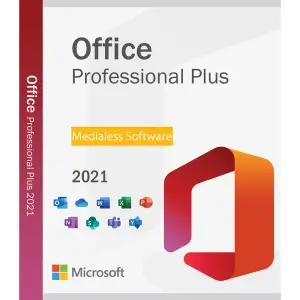 Office 2021 Professional Plus, 32/64 bit, Multilanguage, Bind, Medialess - 