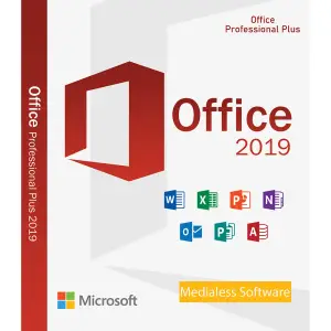 Office 2019 Professional Plus, 32/64 bit, Multilanguage, Bind, Medialess - 