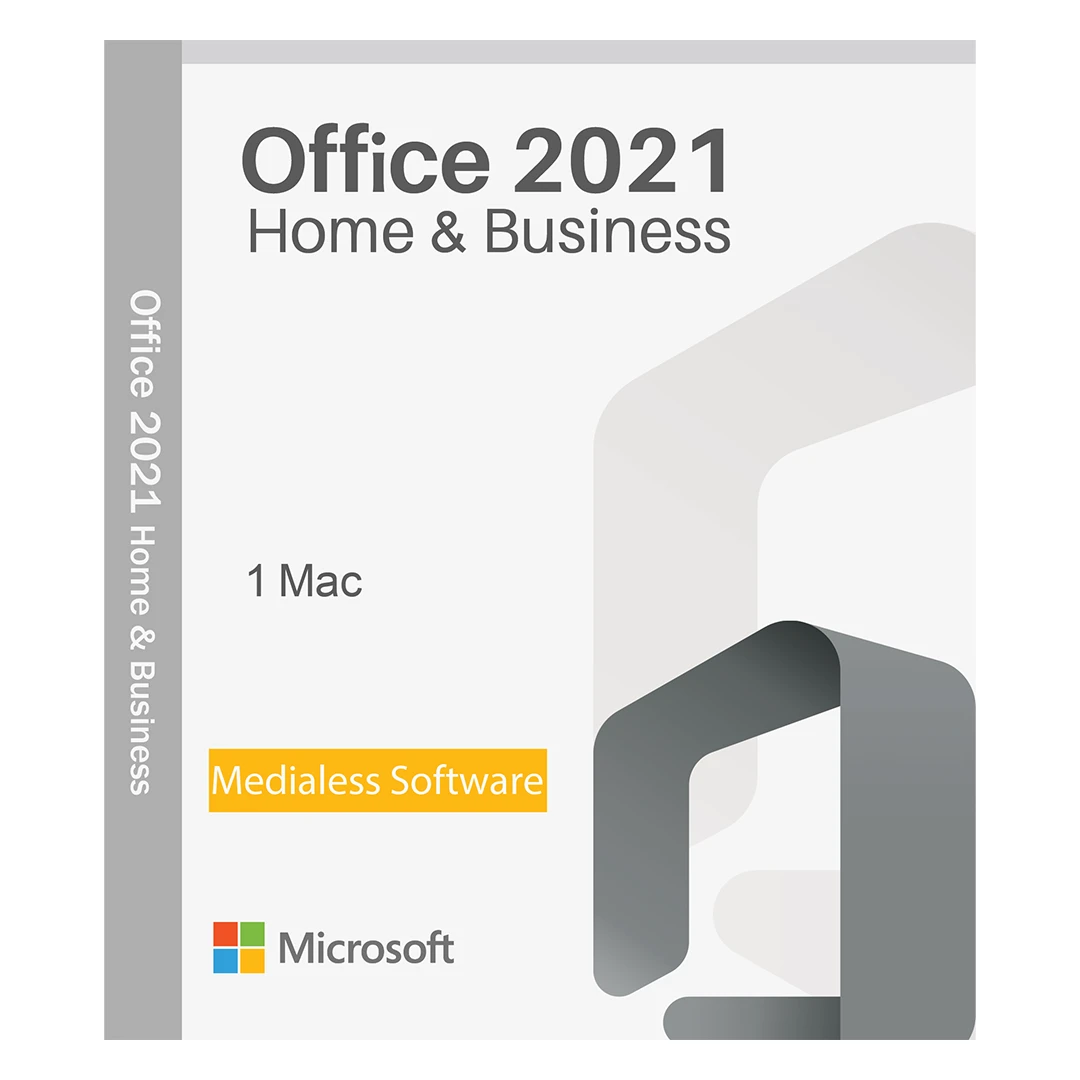 Office 2021 Home & Business, MacOS 64 bit, Multilanguage, Bind, Medialess - 