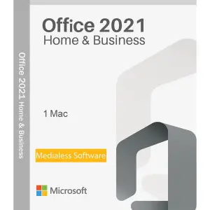 Office 2021 Home & Business, MacOS 64 bit, Multilanguage, Bind, Medialess - 