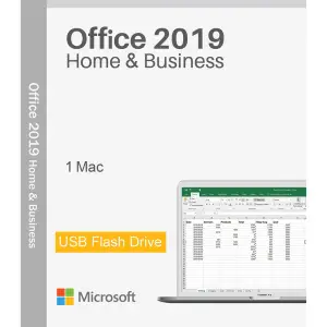 Office 2019 Home & Business, MacOS 64 bit, Multilanguage, ISO Retail/Bind, Flash USB - 