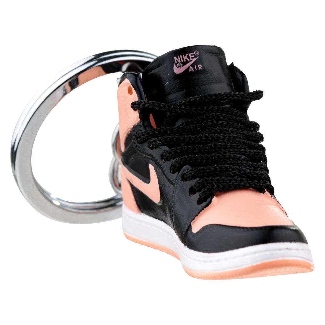 Breloc pentru chei, Nike Air Jordan, figurina 3D, 50x30 mm, fabricat din cauciuc si pvc, realizat si pictat manual, Roz  - 