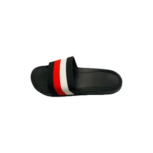 Papuci de plaja pentru bărbați, negru cu rosu, bareta în 4 culori, mărime 40, 26,5 centimetri 40 EU NEGRU/ROSU - 