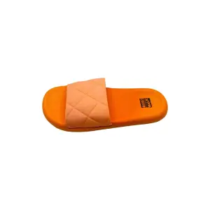 Papuci de plaja, portocaliu, bareta cu carouri, mărime 40-41, 25.5 centimetri 40-41 EU PORTOCALIU - 