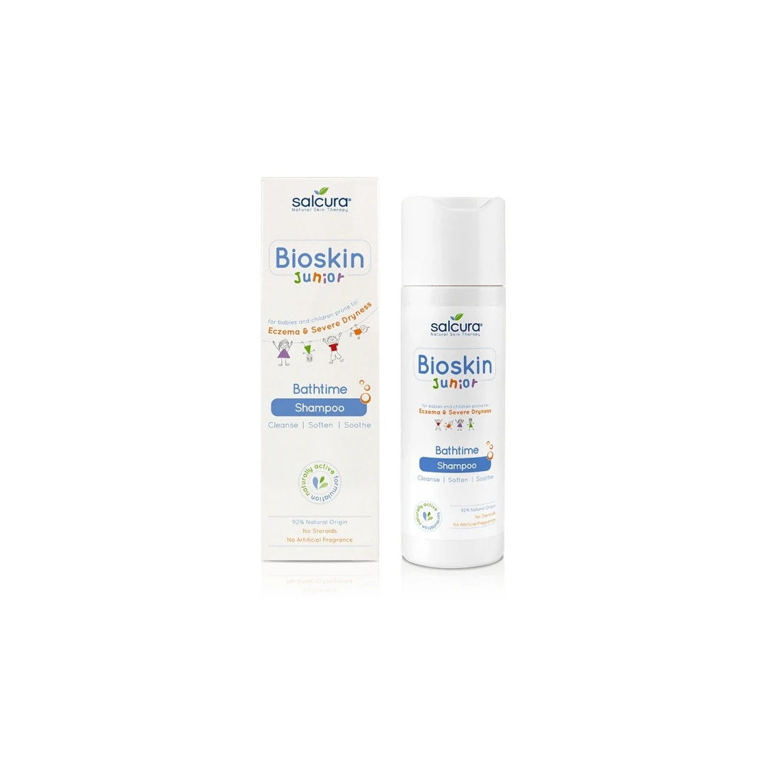 Sampon Salcura Bioskin Junior pentru bebelusi si copii, scalp uscat cu eczeme si coji, 200 ml - 