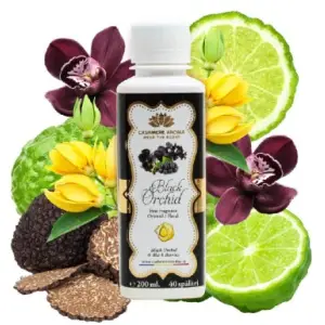 Parfum de rufe albe si color, 200 ml, 40 spalari, Cashmere Aroma, Black Orchid - 
