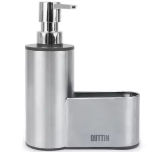 Dispenser sapun lichid cu suport burete vase, otel inoxidabil, 300 ml, Quttin - 