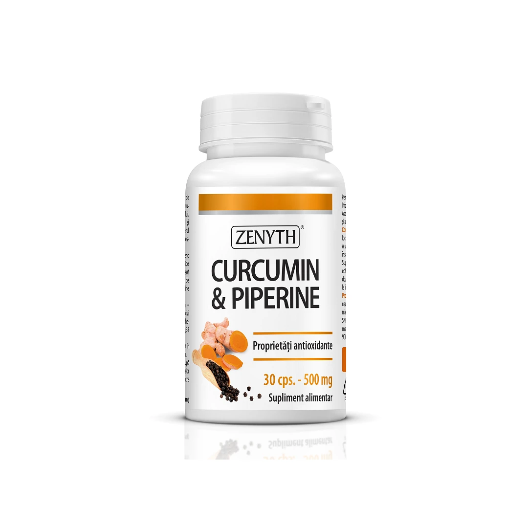 Curcumin & Piperine, 30 capsule, Zenyth - 