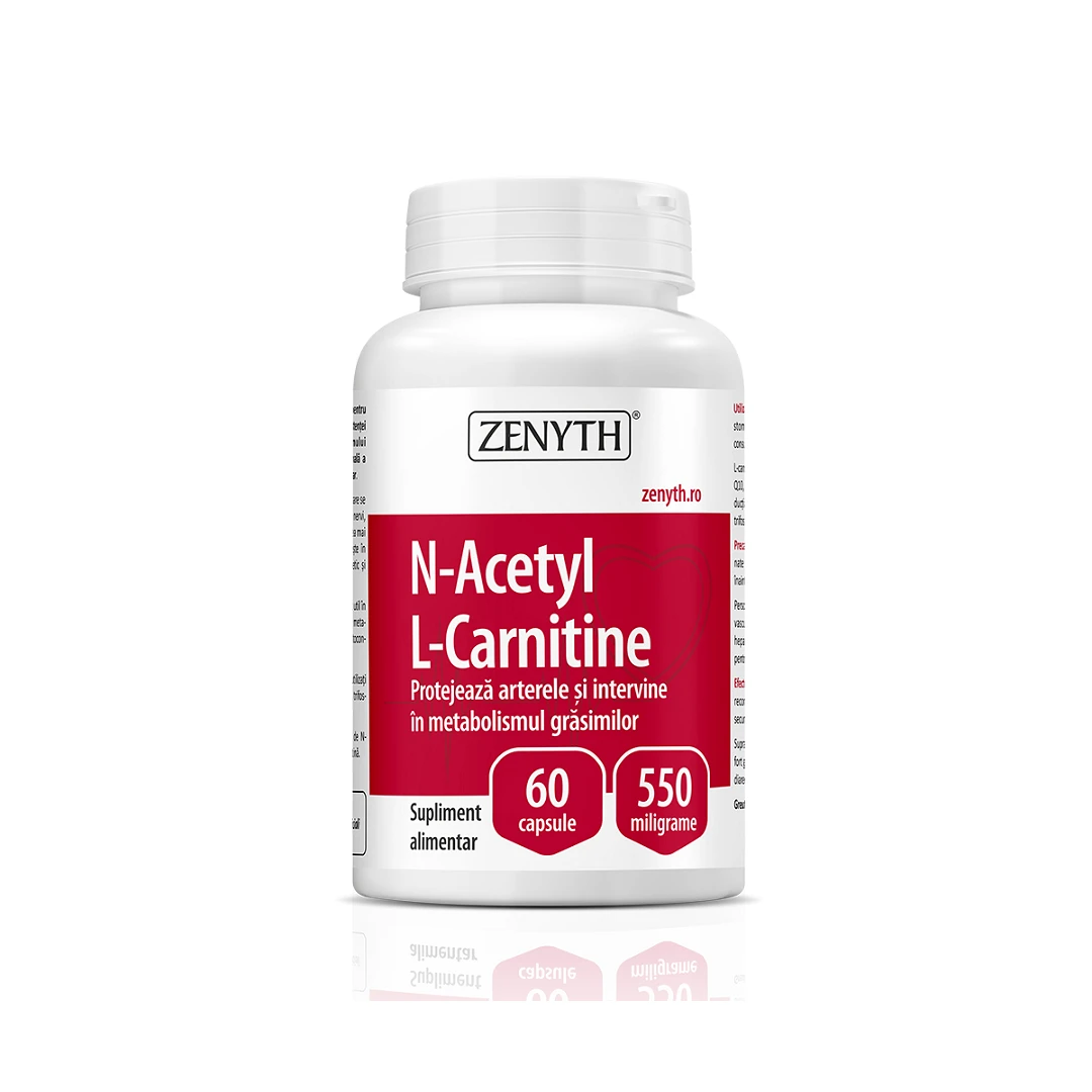 N-Acetyl L-Carnitine, 550 mg, 60 capsule, Zenyth - 