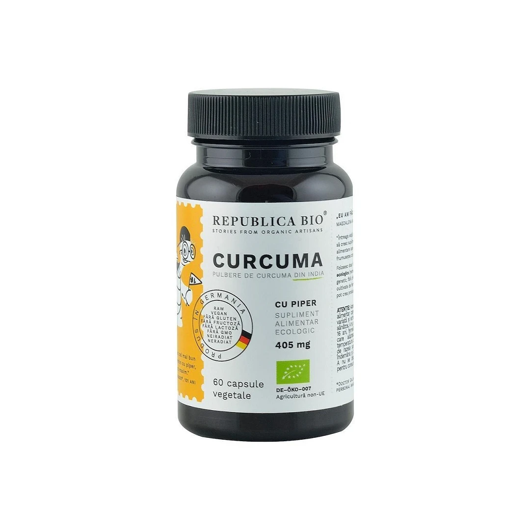 Curcuma, 405 mg, 60 capsule, Republica Bio - 