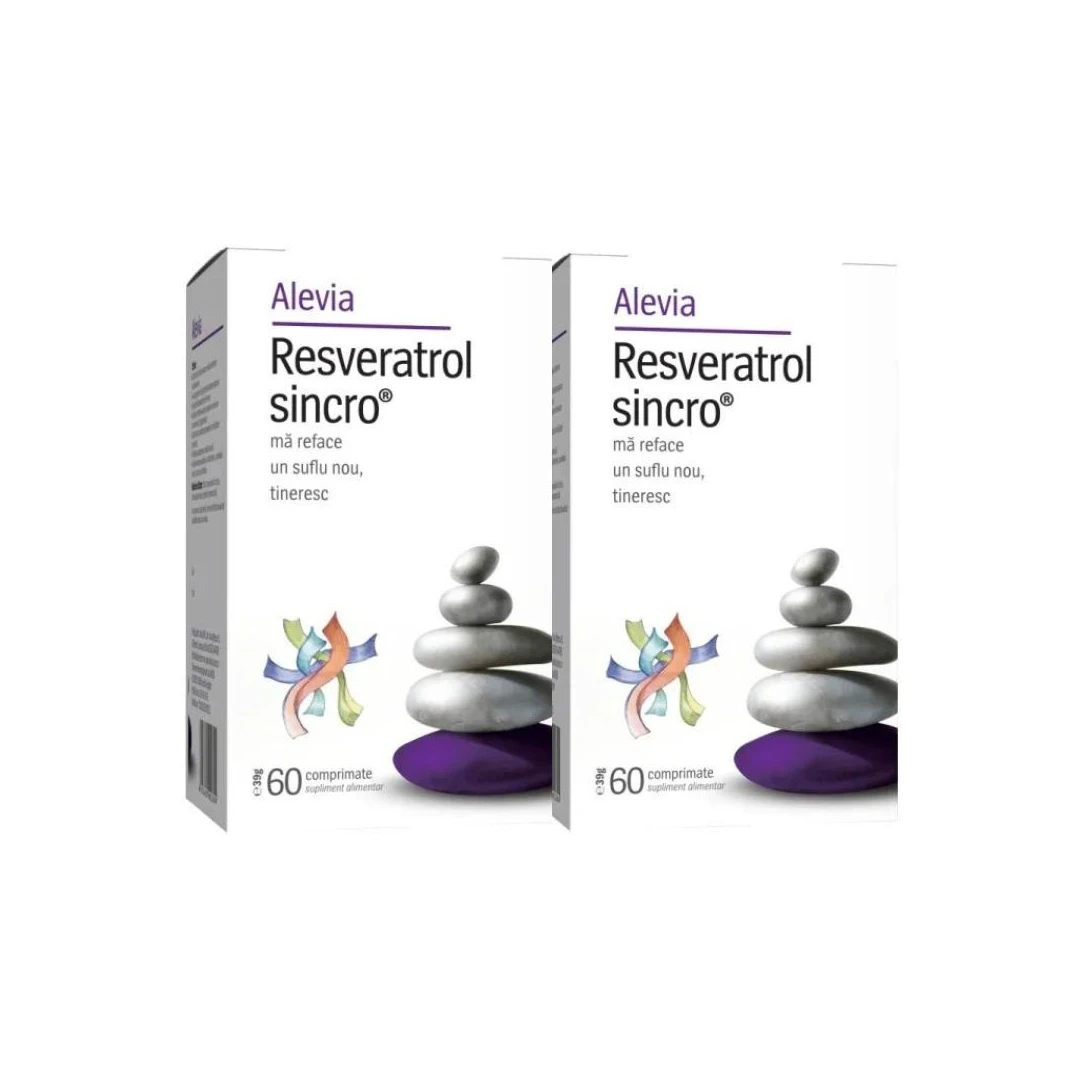 Resveratrol Sincro, 60+60 comprimate, Alevia - 