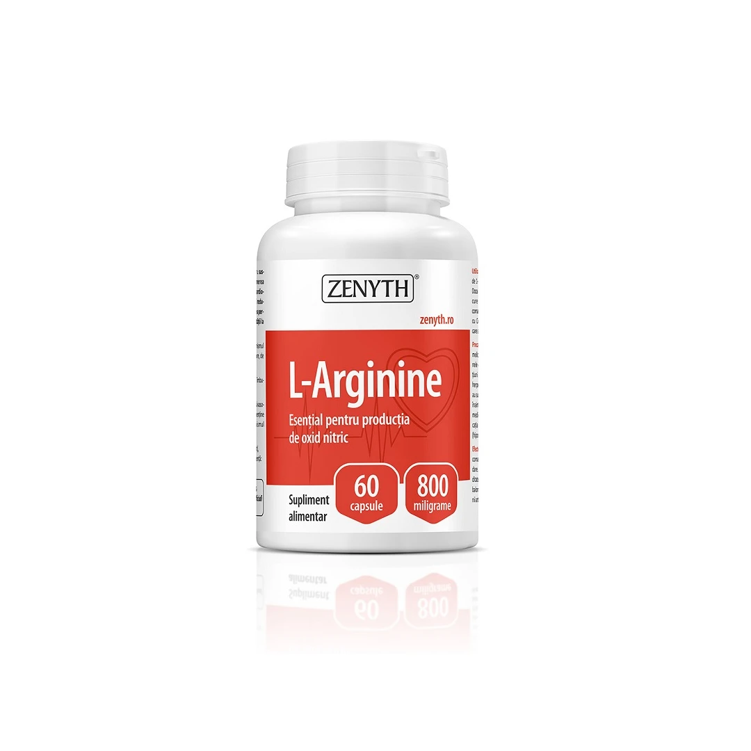 L-Arginina, 800 mg, 60 capsule, Zenyth - 