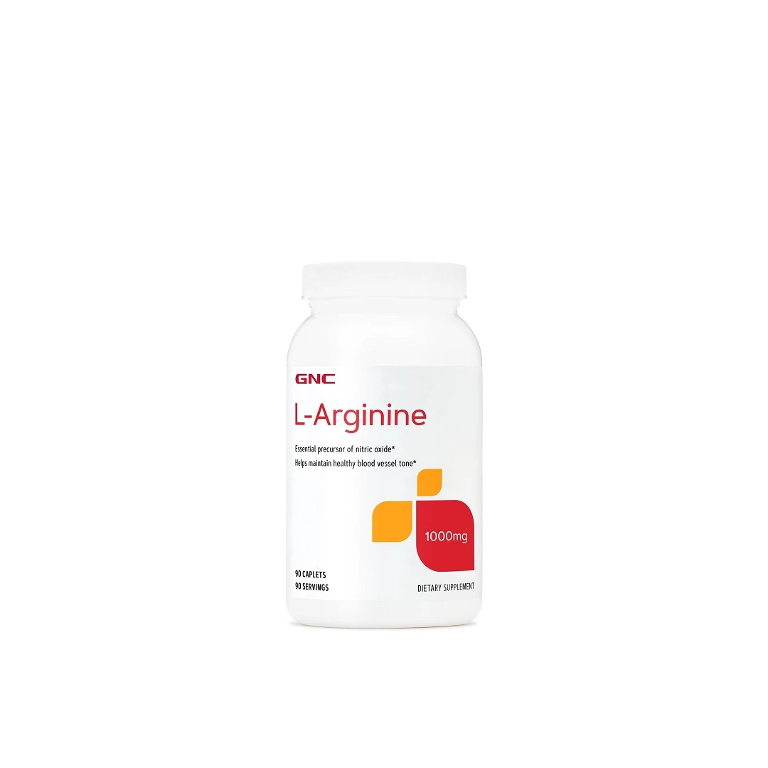 L-Arginina, 1000 mg, 90 tablete, GNC - 