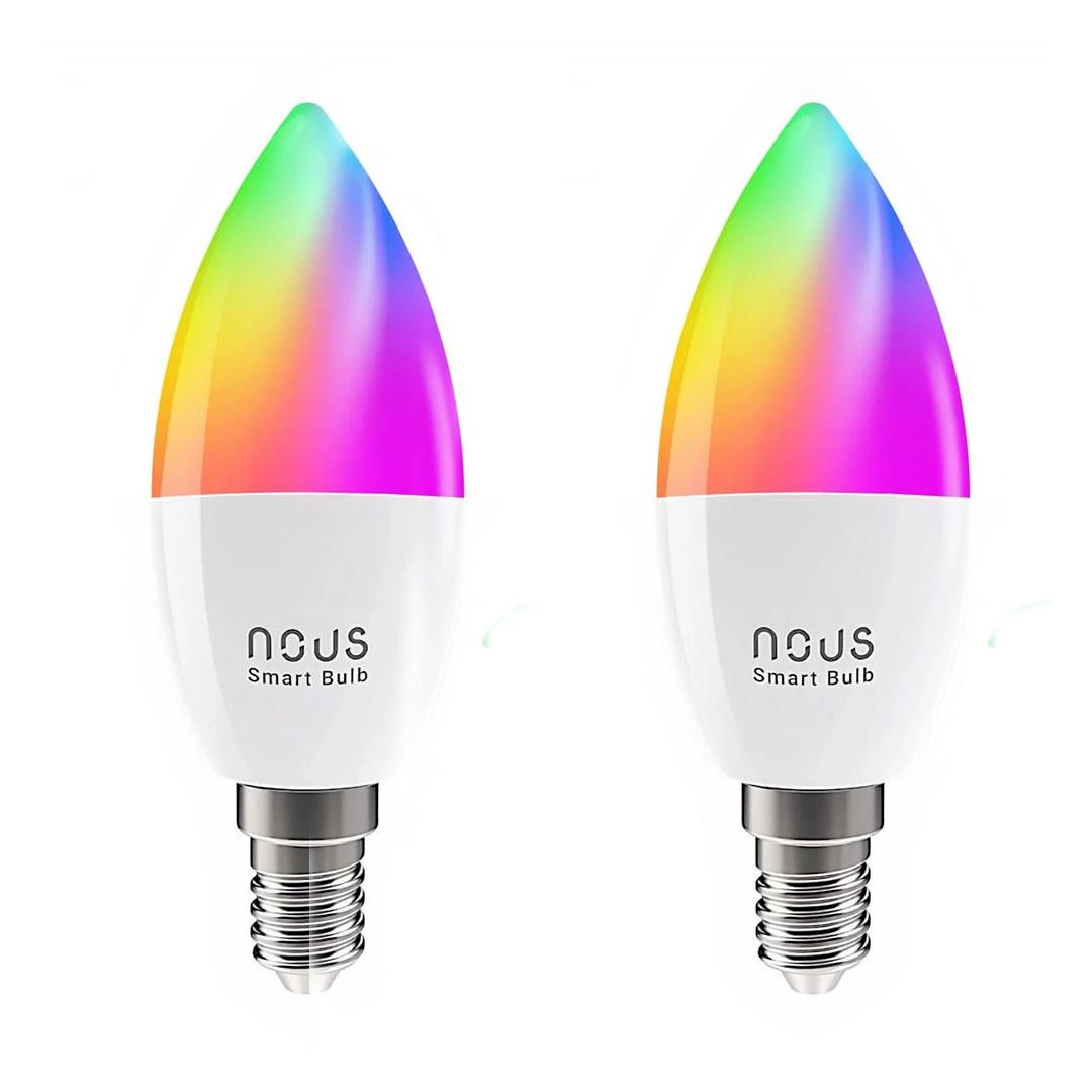 Set 2 Becuri LED RGB Smart NOUS P4, E14, Control din aplicatie - 
