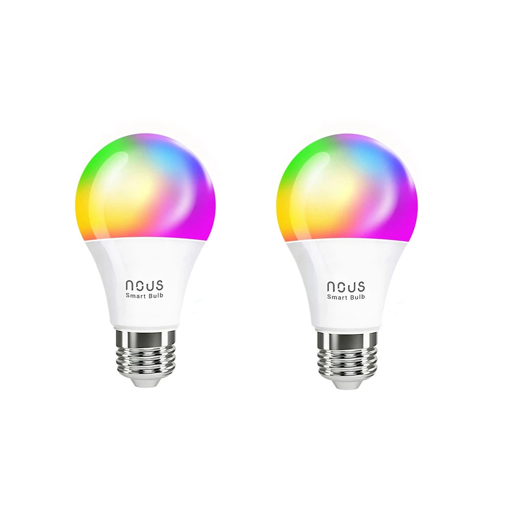 Set 2 becuri LED NOUS P3 RGB Smart, E27, Control din aplicatie - 