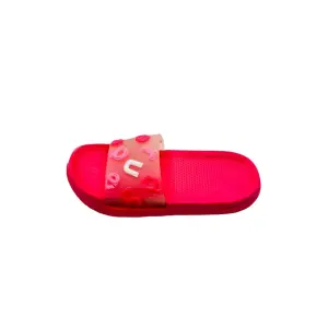 Papuci de plaja pentru dama, roșu cu imprimeu alfabet, marime 36-37, 23 centimetri 36-37 EU ROSU - 