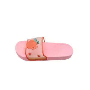 Papuci de plaja sau piscina pentru dama, TECOS, imprimeu piersica, roz, mărime 40-41, 25.5 centimetri 40-41 EU ROZ - 