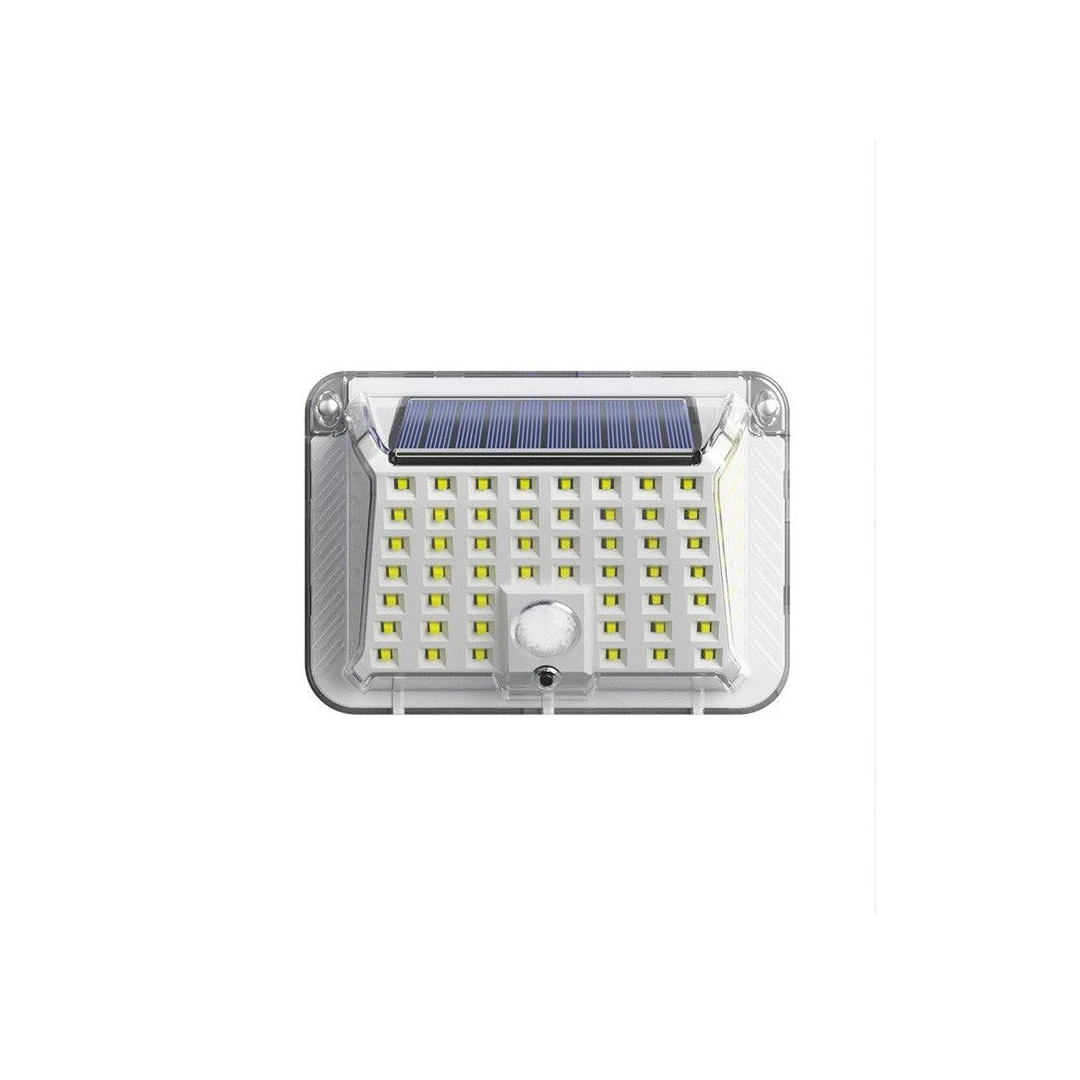 Lampa solara de perete eMazing, 90 LED-uri SMD, senzor de miscare, IP65, 1200mAh, material ABS, alb rece - 