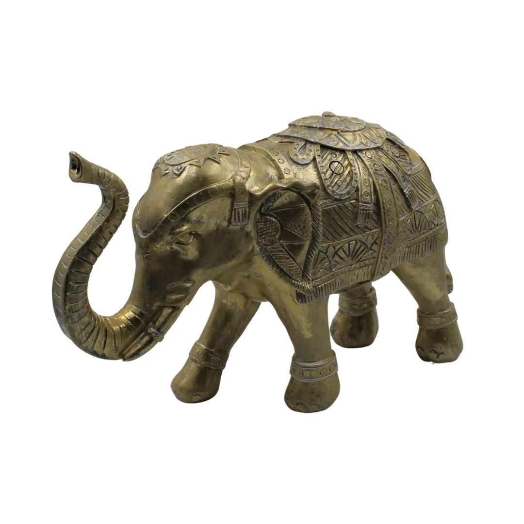 Decorațiune Feng-Shui elefant auriu 35x21.5x13 cm - 